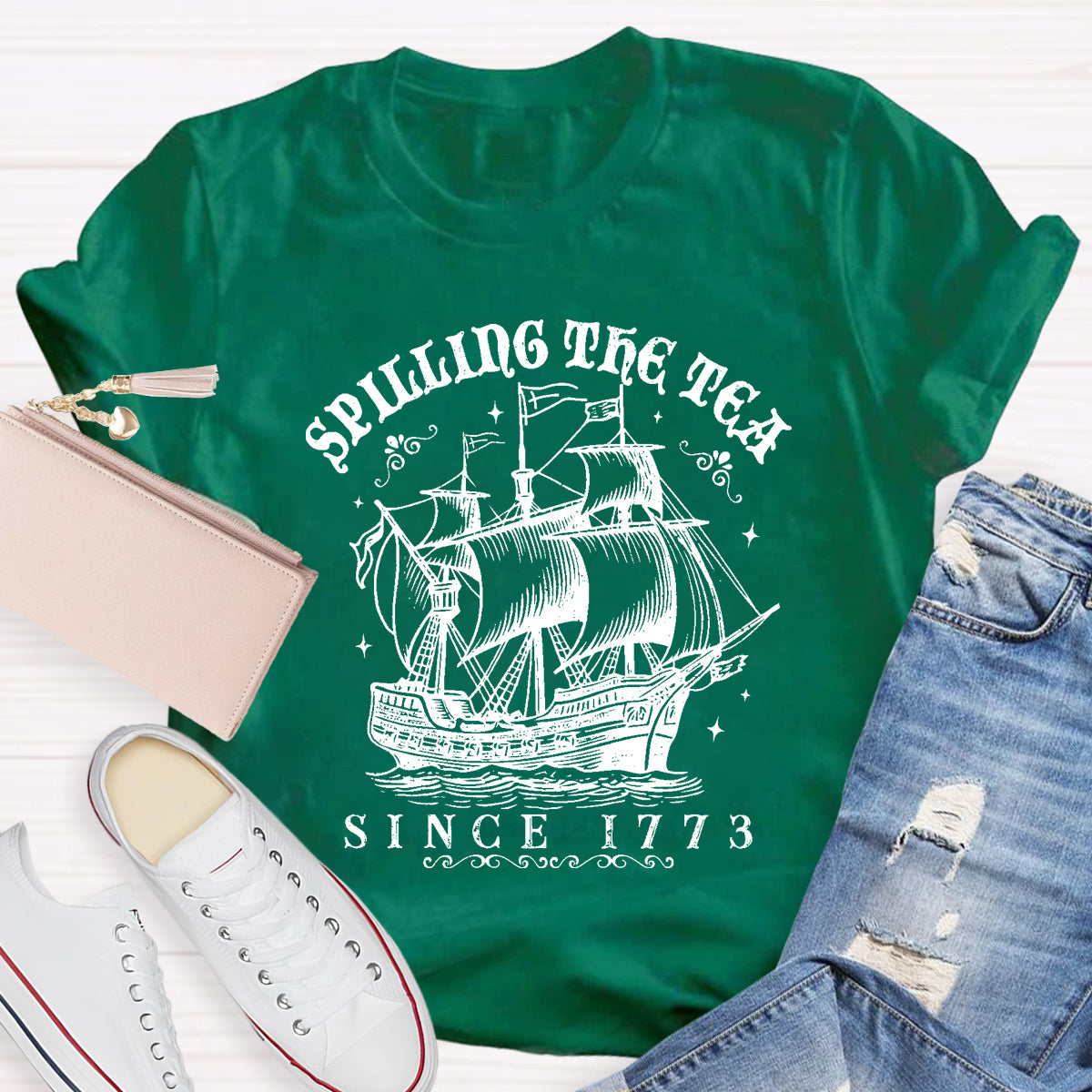 Spilling The Tea Since 1773 History Teacher T-Shirt