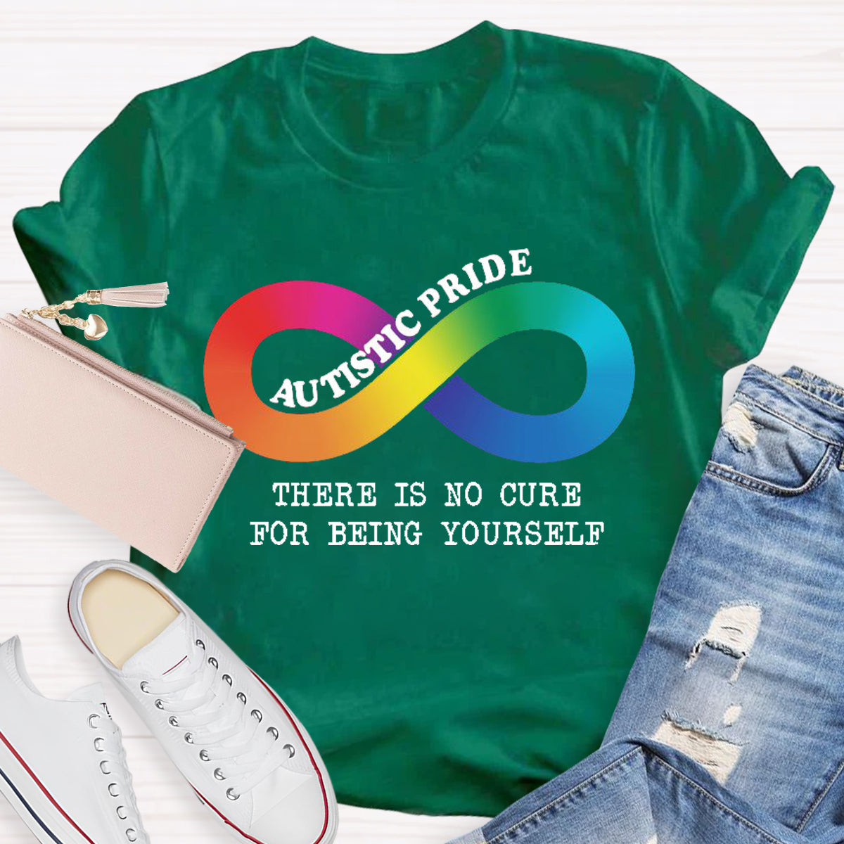 Autistic Pride There Is No Cure For Being Yourself  T-Shirt