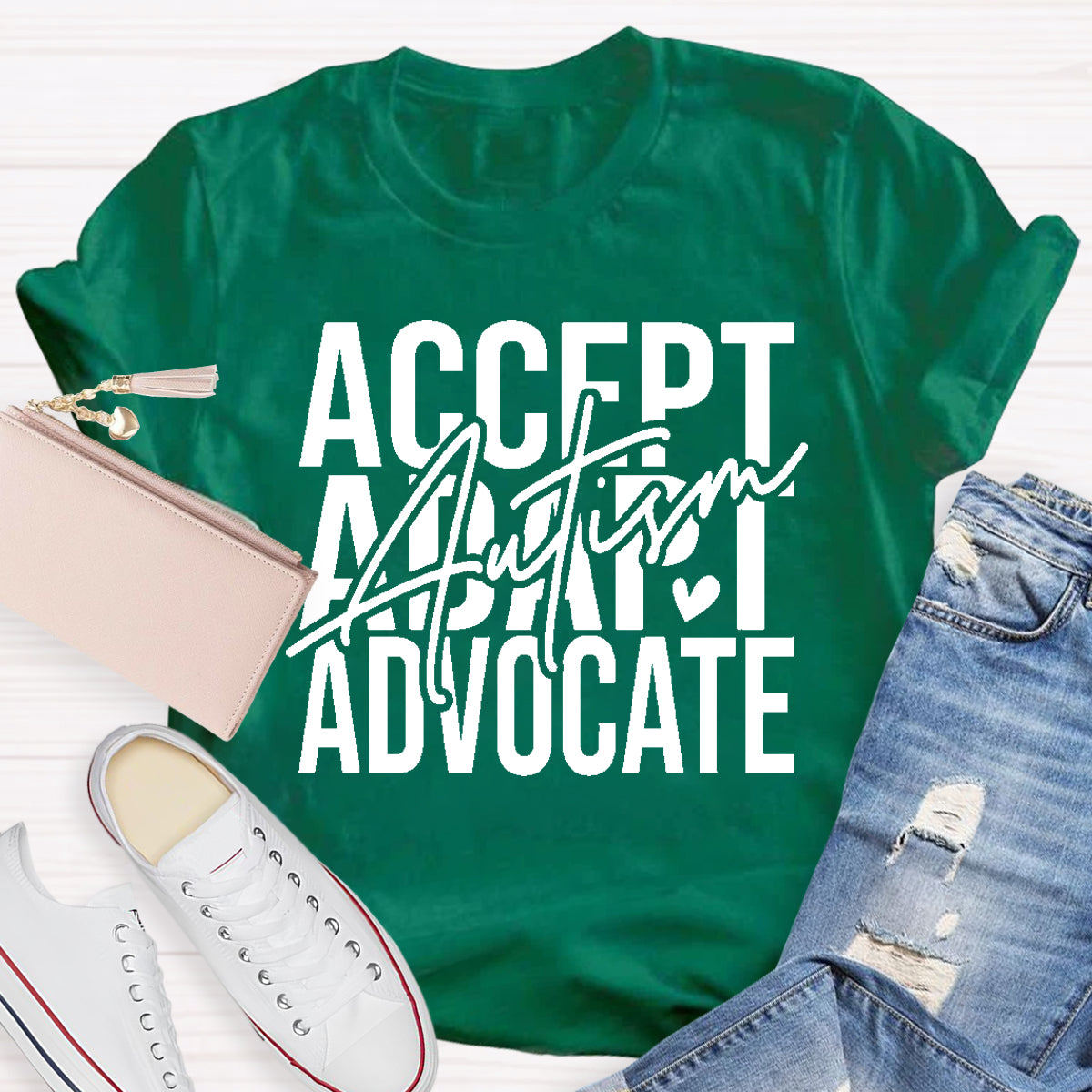 Accept Adapt Advocate Autism T-Shirt