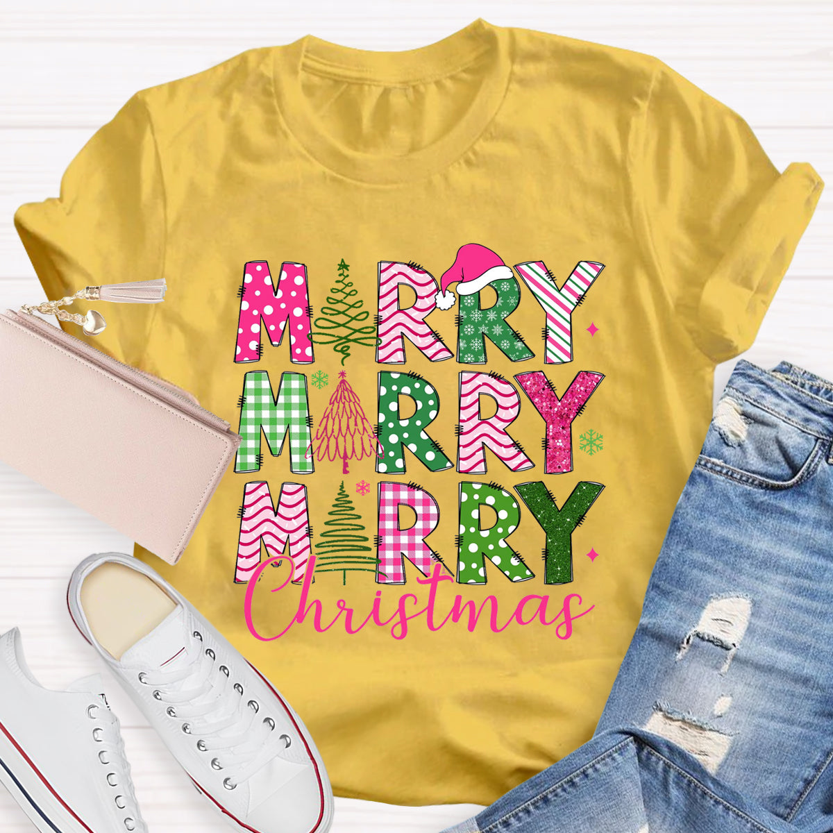 Merry Christmas Tree Teacher T-Shirt