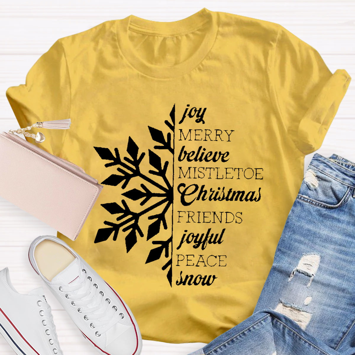 Merry Christmas Snowflake T-Shirt