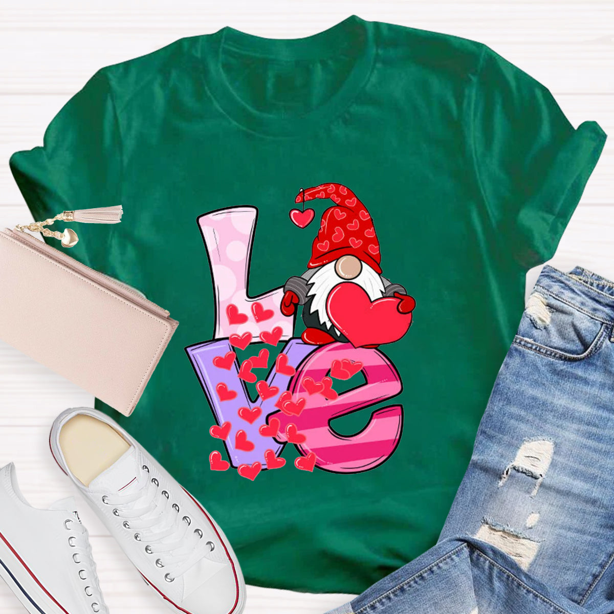 Love Gnome Hearts T-Shirt