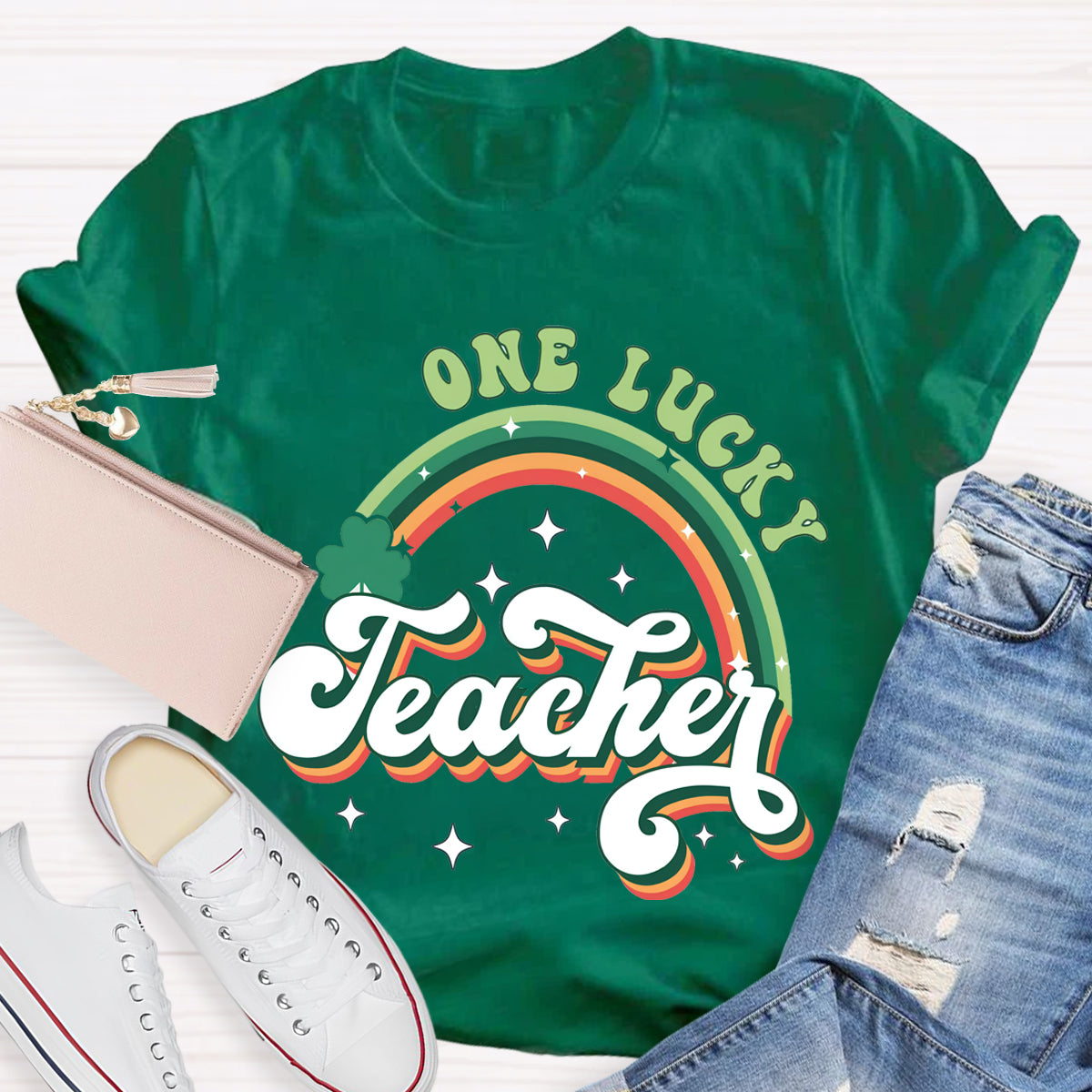 One Lucy Teacher Rainbow T-Shirt