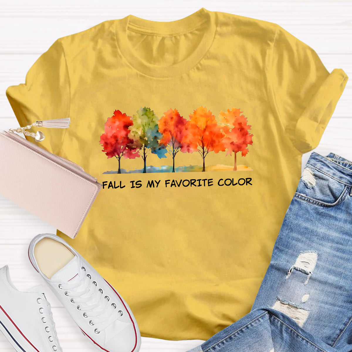 Fall Is My Favorite Color Teacher T-Shirt