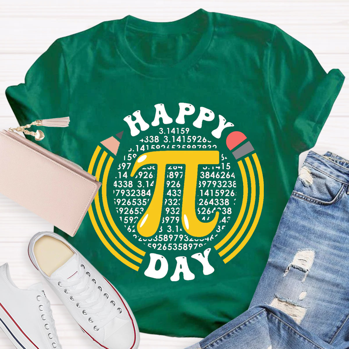 Happy Pi Day Pencil Math Teacher T-Shirt