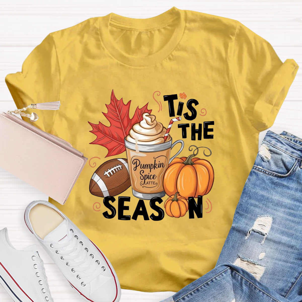 Tis The Season Pumpkin Game Ball T-Shirt