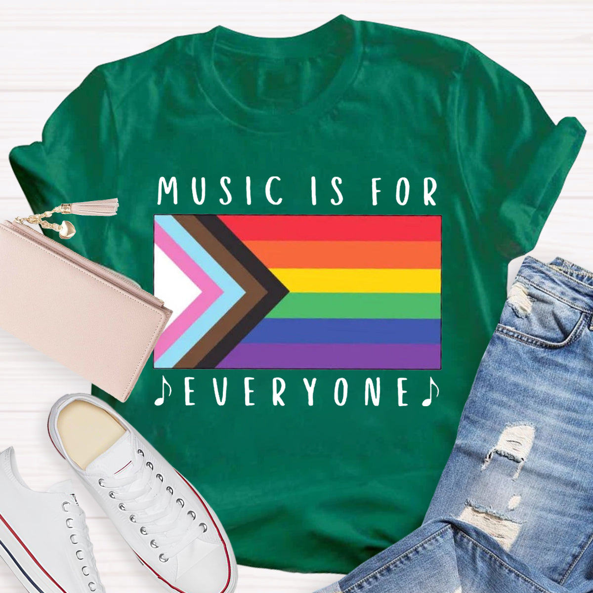 Music Is For Everyone Teacher T-Shirt