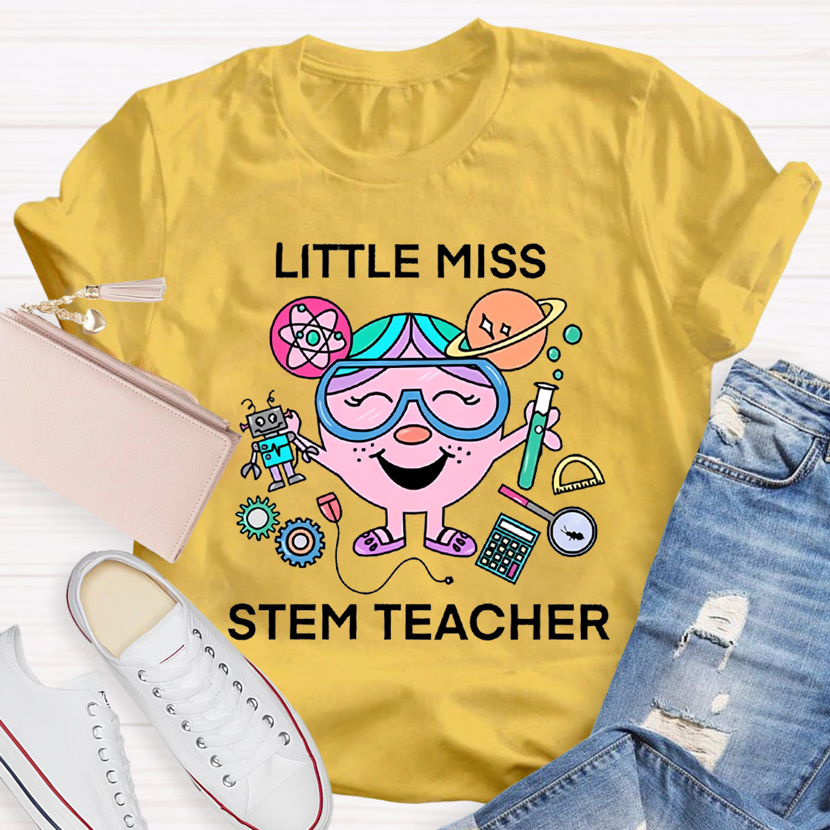 Little Miss Stem Teacher T-Shirt