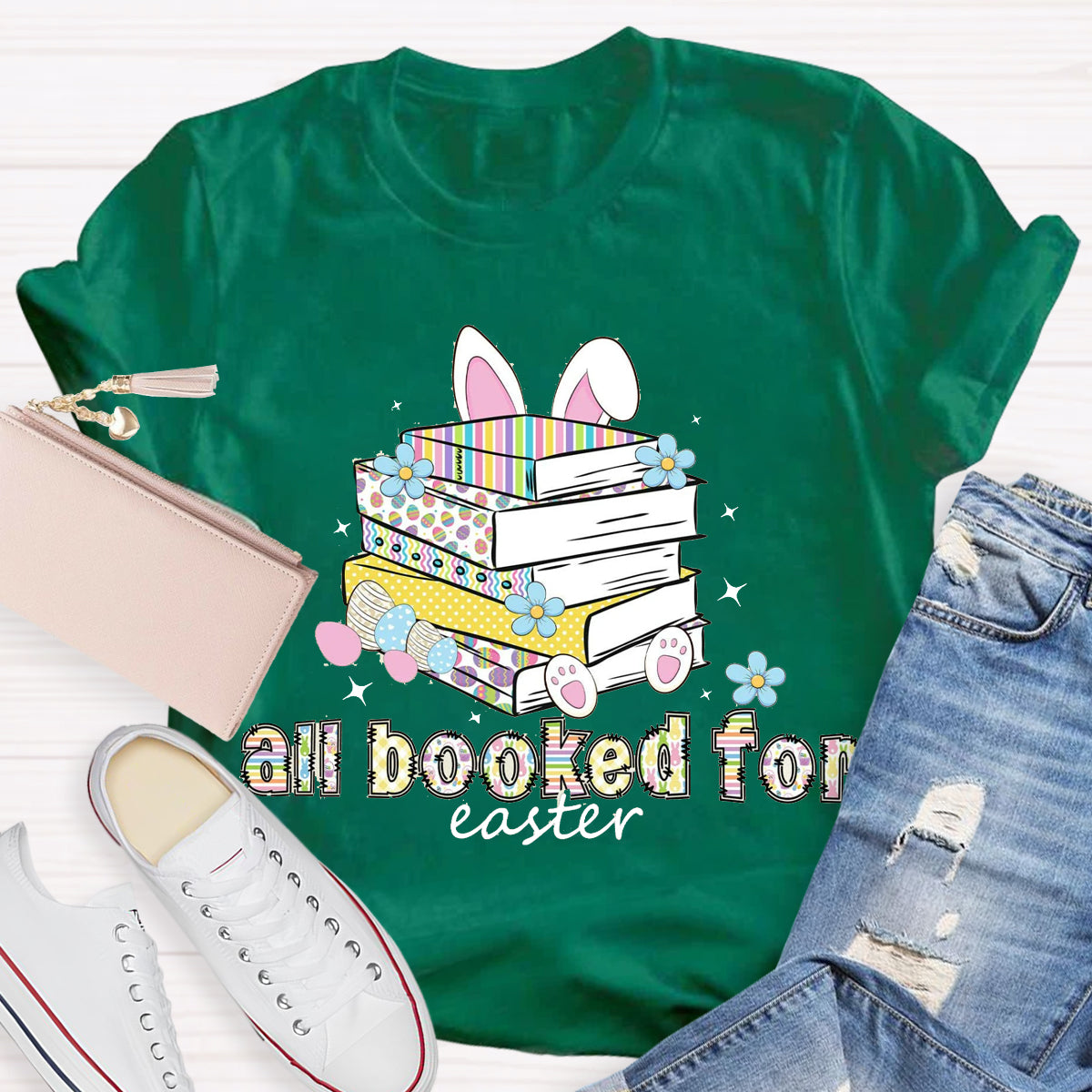 All Booked For Easter Teacher T-Shirt