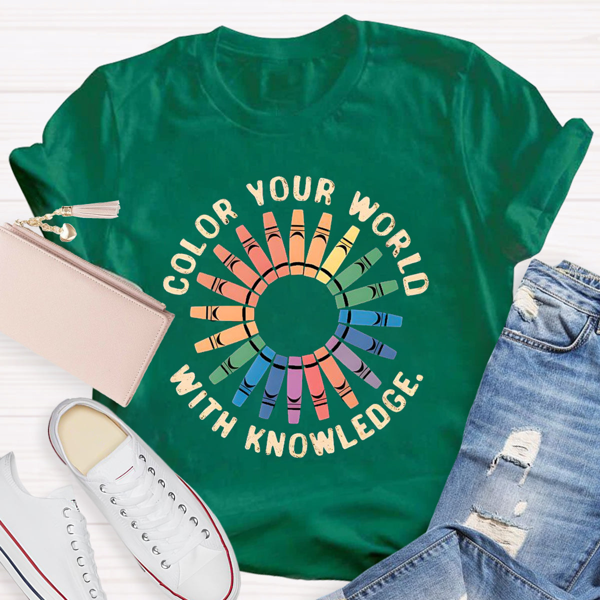 Color Your World With Knowledge T-Shirt