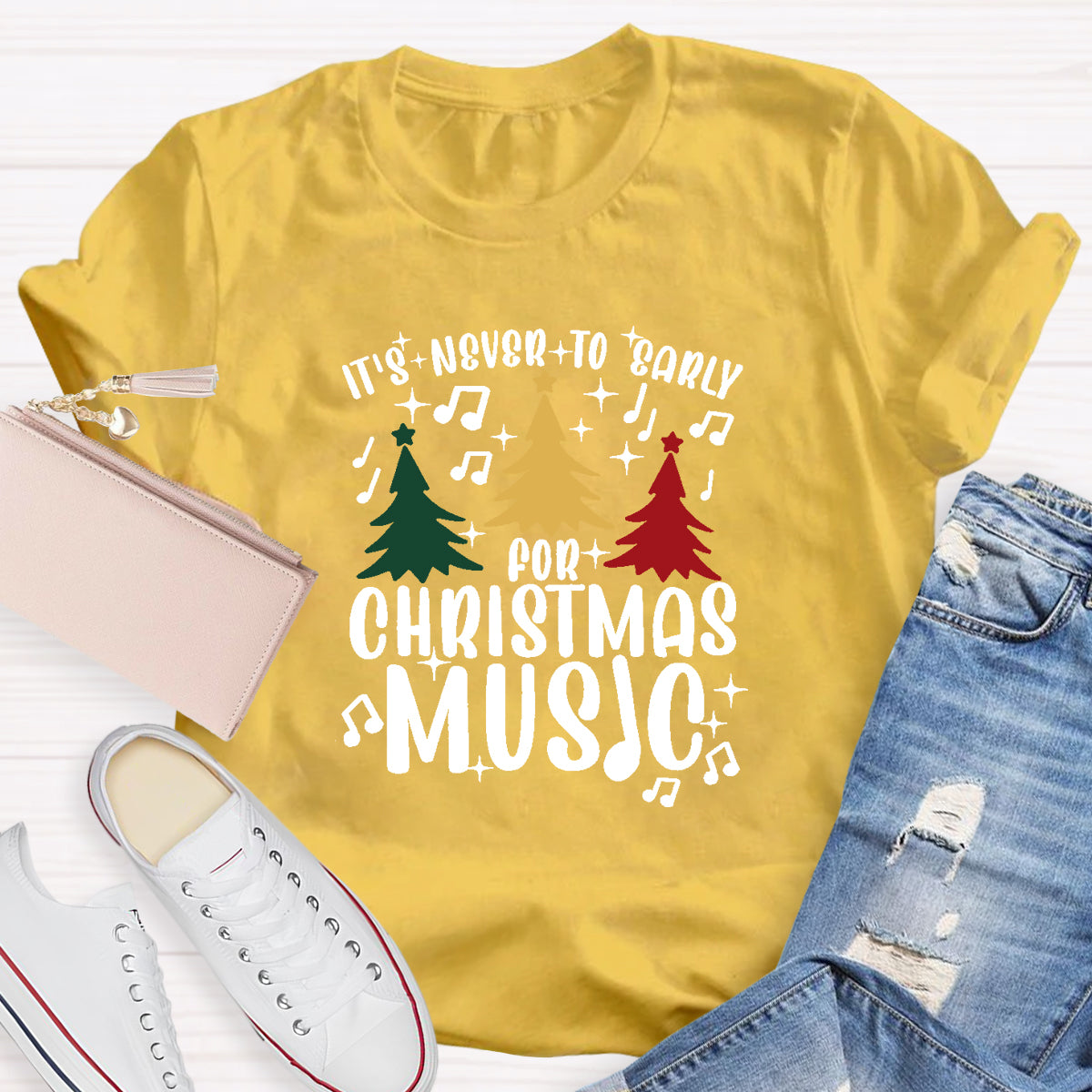 It's Never Too Early for Christmas Music Teacher T-Shirt