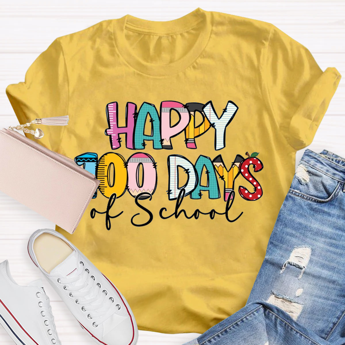 Happy 100 Days Of School Teacher T-Shirt