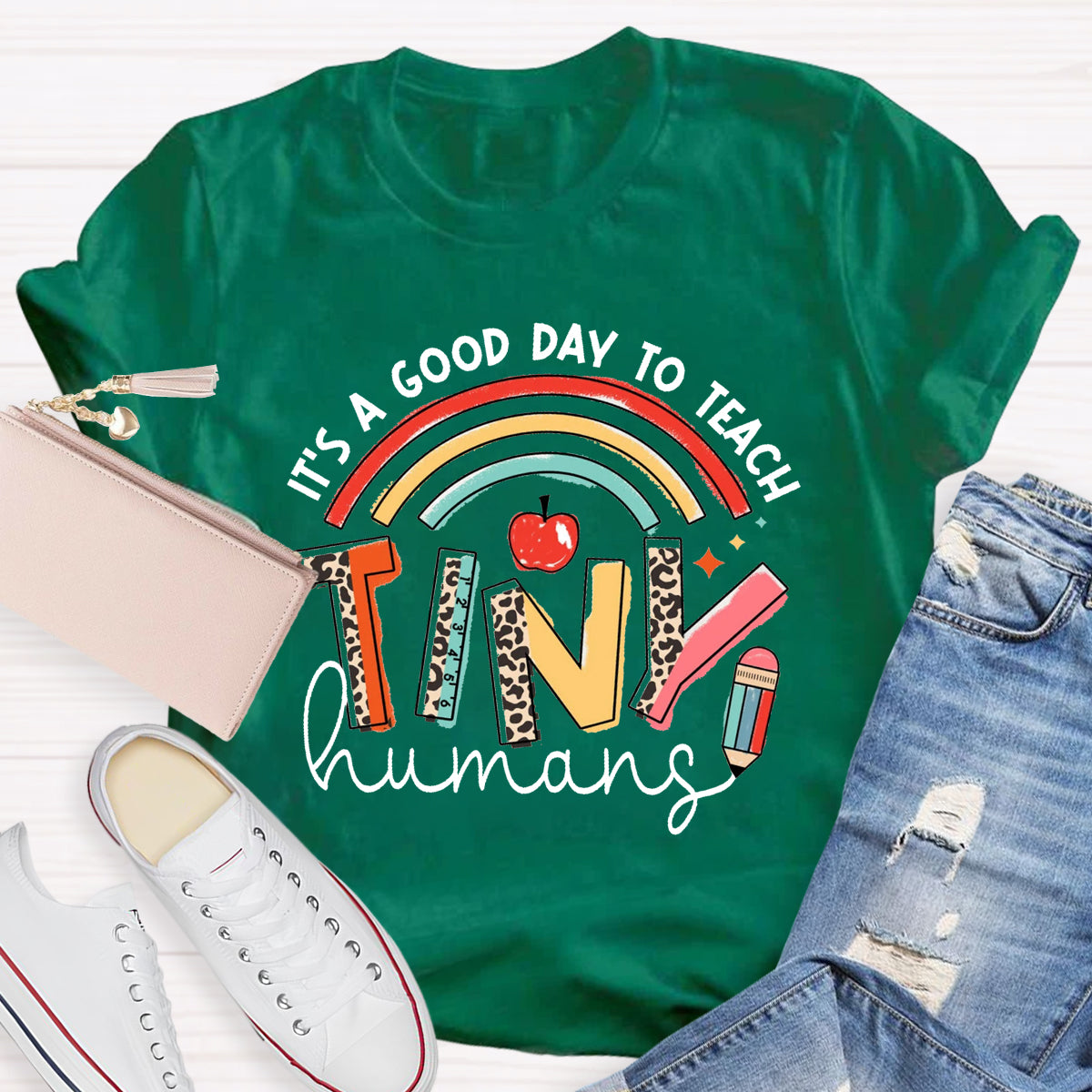 It's A Good Day To Teach Tiny Human Rainbow Pencil  T-Shirt