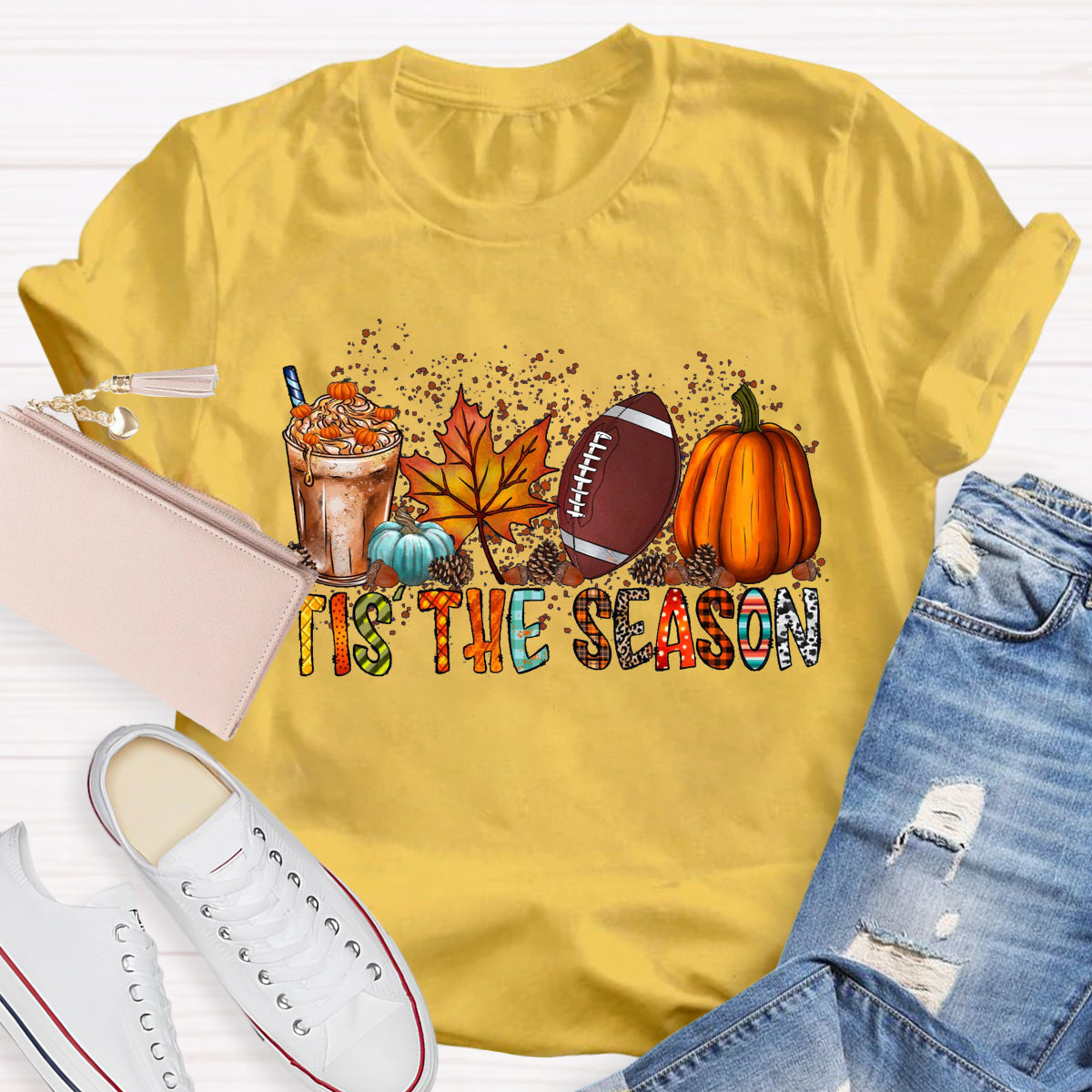 Tis The Season Pumkin Teacher T-Shirt