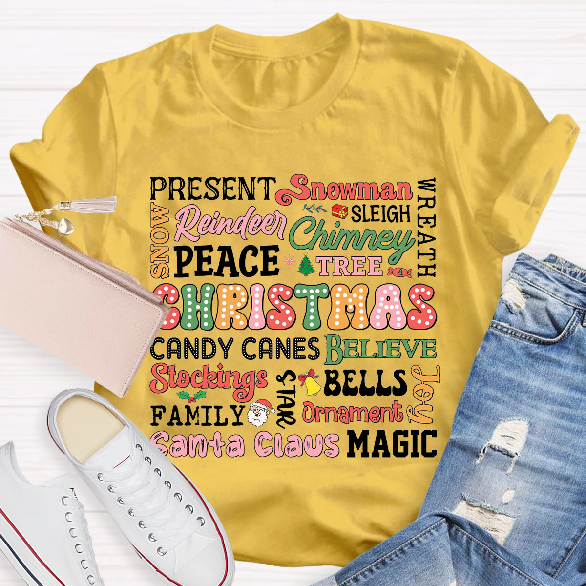 Merry Christmas Retro Santa Claus T-Shirt