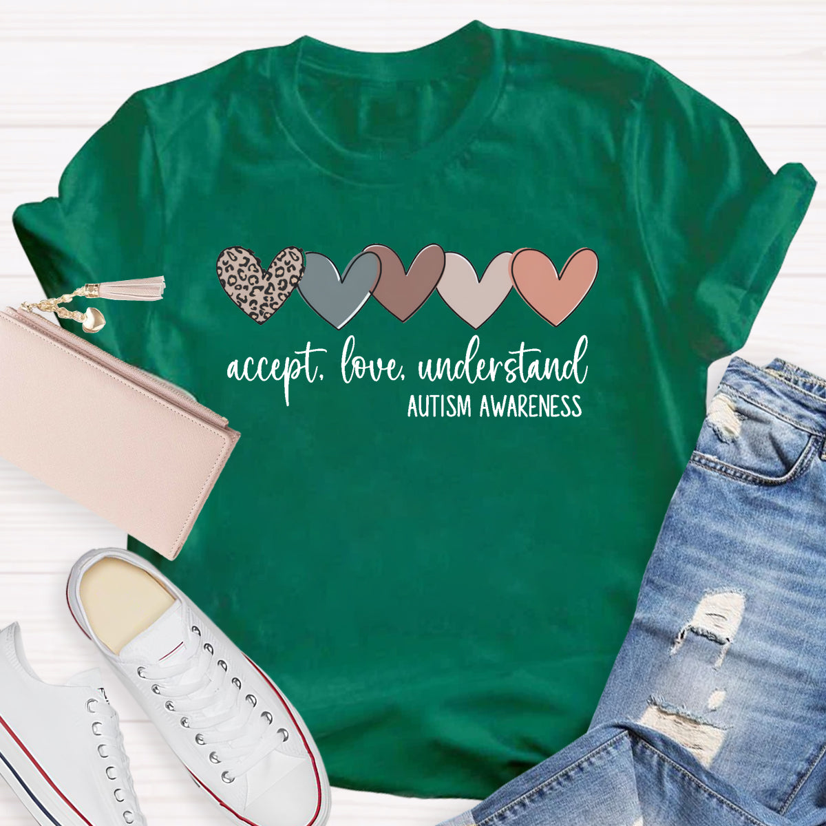 Accept Love Understand Heart Teacher T-Shirt