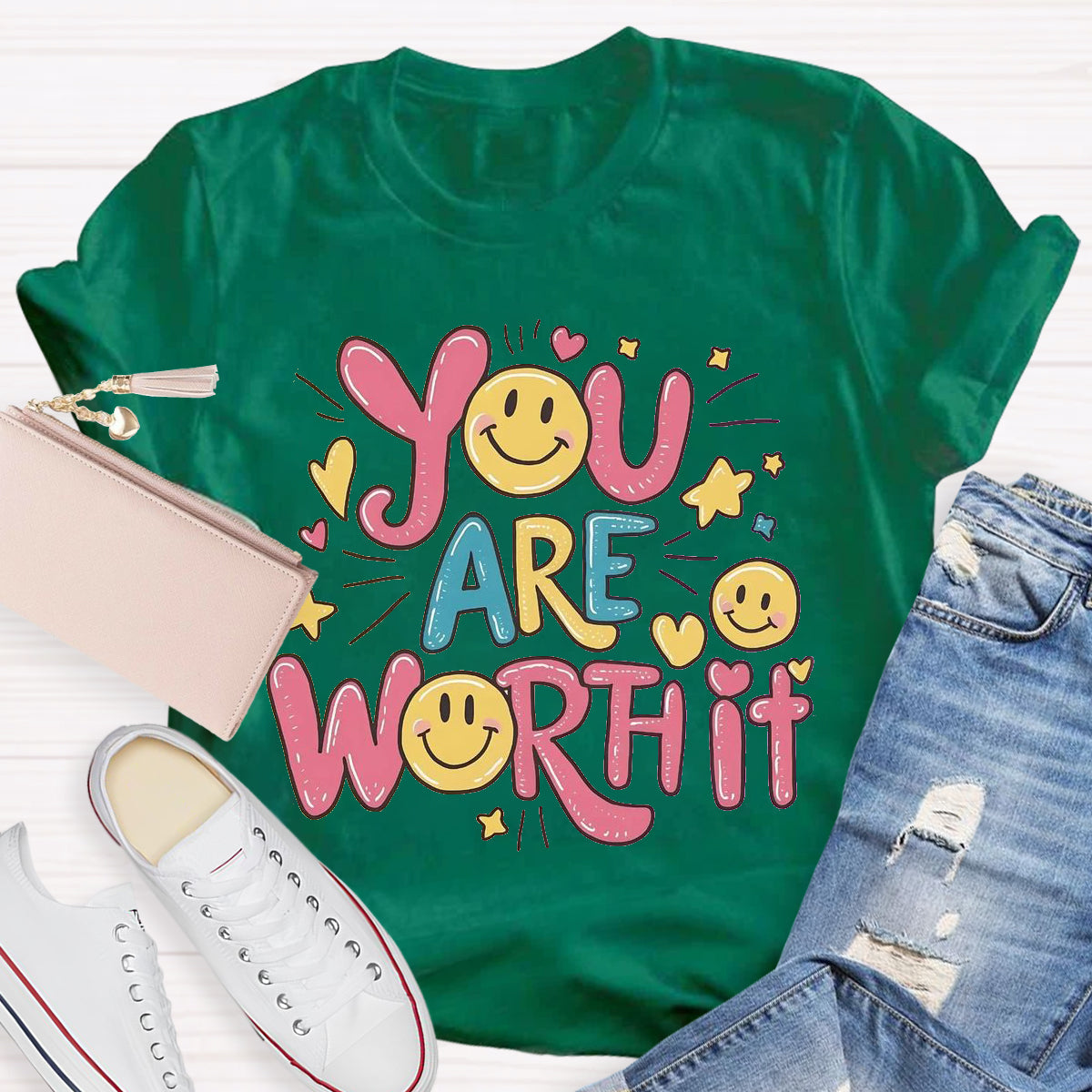 You Are Worth It Smile Face T-Shirt