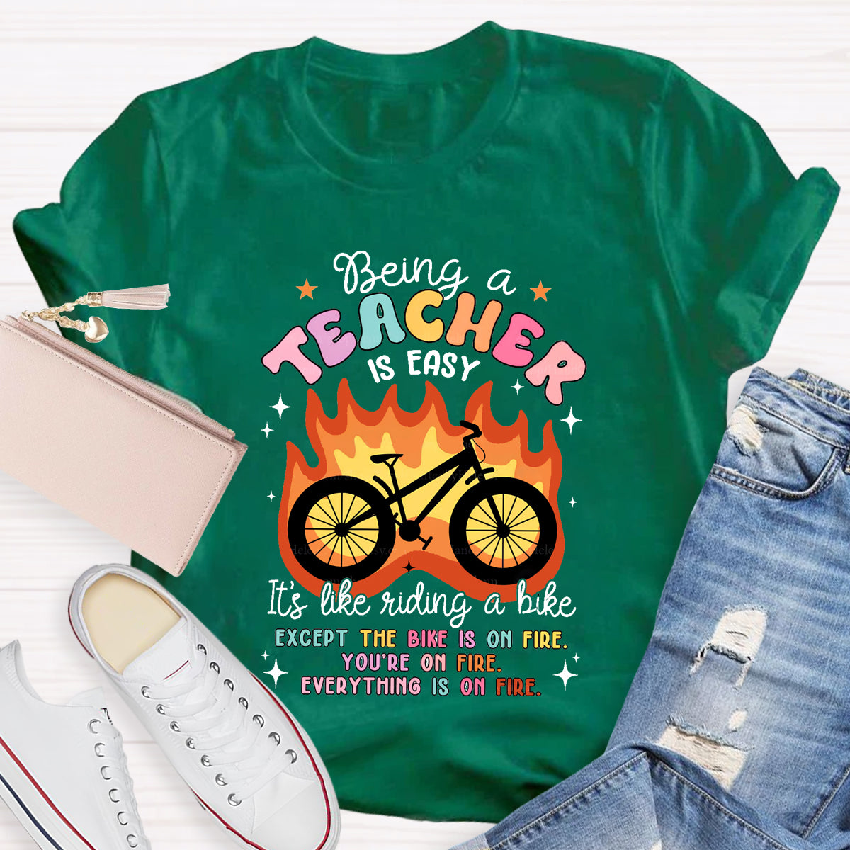 Being A Teacher Is Easy It's Like Riding A Bike T-Shirt