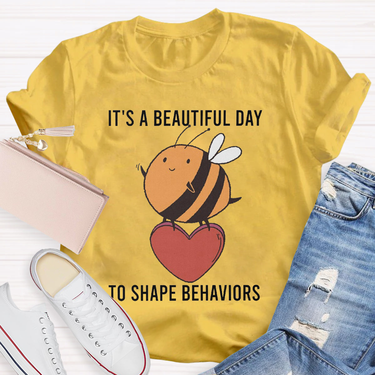 It's A Beautiful Day To Shape Behaviors Bee Lover Special Education T-Shirt