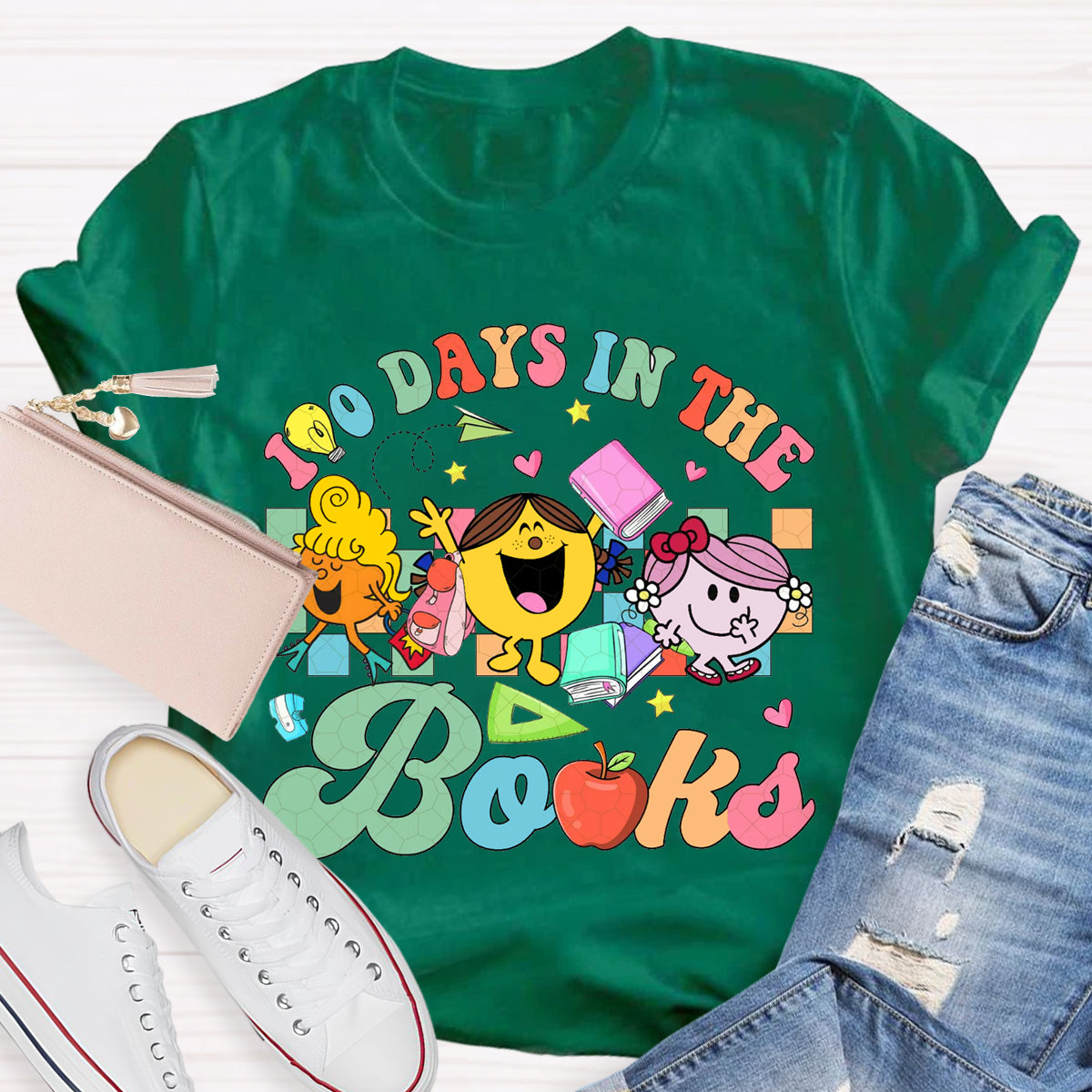 100 Days In The Books Teacher T-Shirt