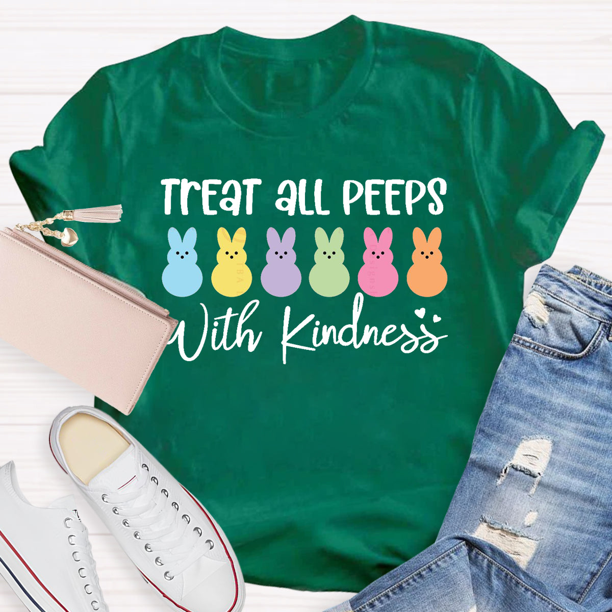 Treat all Peeps With Kindness Teacher T-Shirt