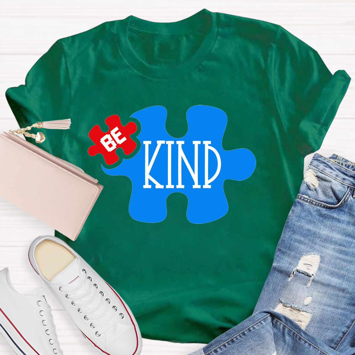 Be Kind Puzzle Teacher T-Shirt