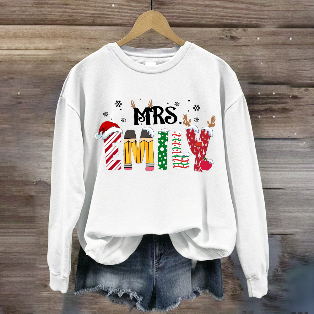 Personalized Name Christmas Emily Sweatshirt