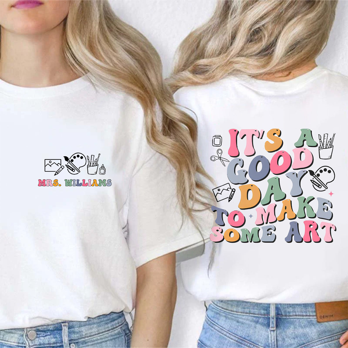 Personalized Name Good Day To Make Art Double Printed