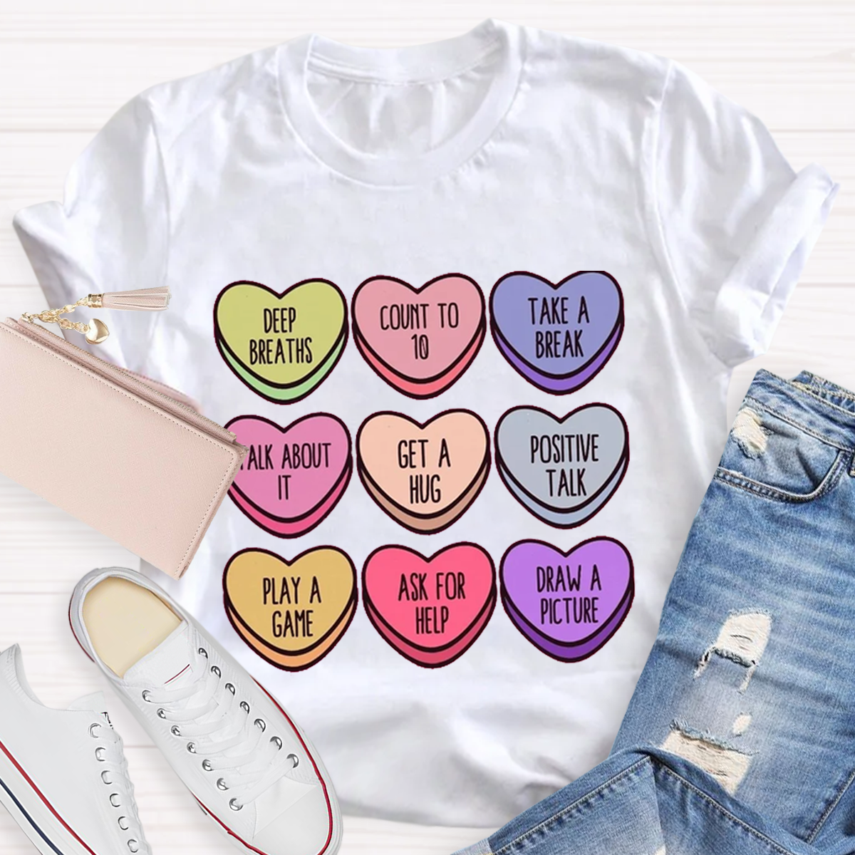 Comfort Colors Conversation Heart Teacher T-Shirt