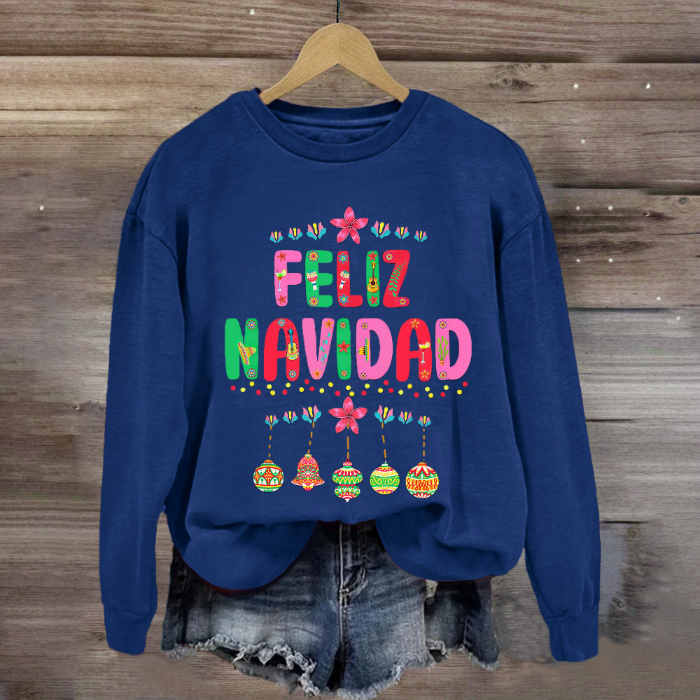 Feliz Navidad Spanish Teacher Merry Christmas Sweatshirt