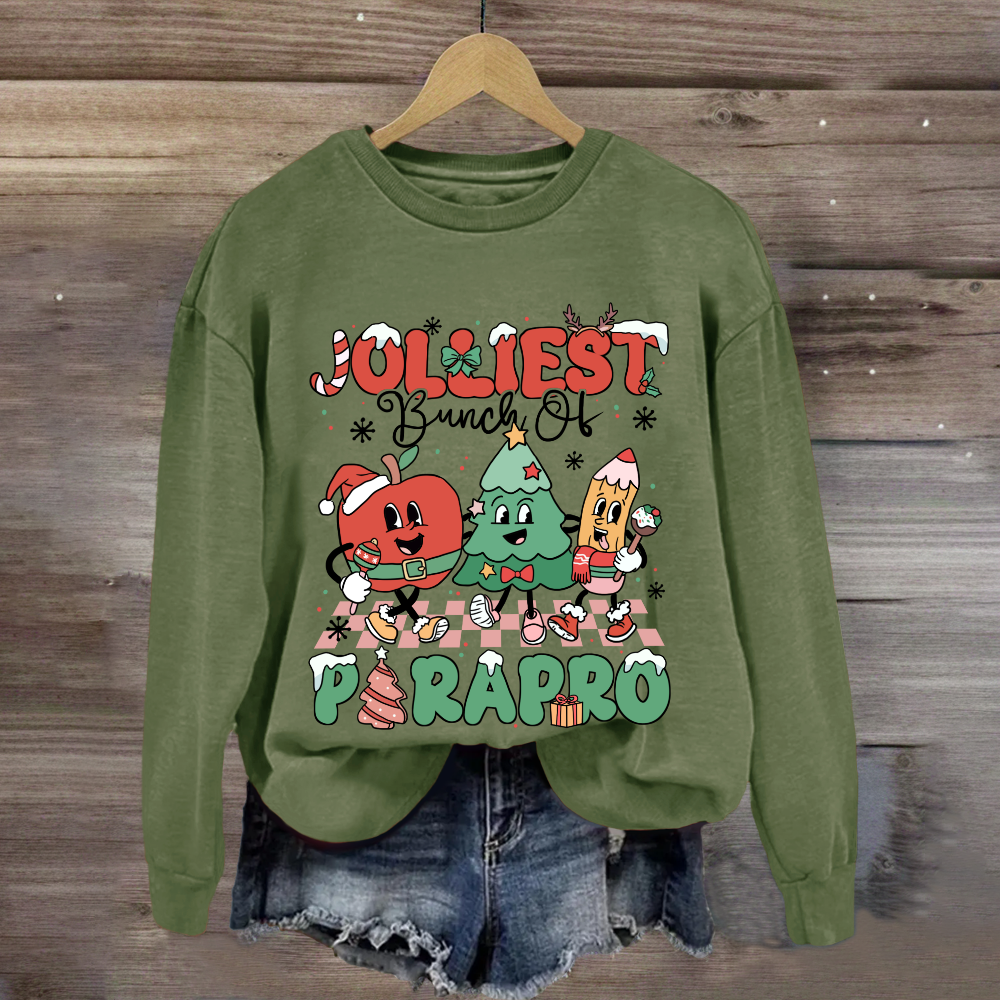 Jolliest Bunch Of Paraprofessional Teacher Sweatshirt