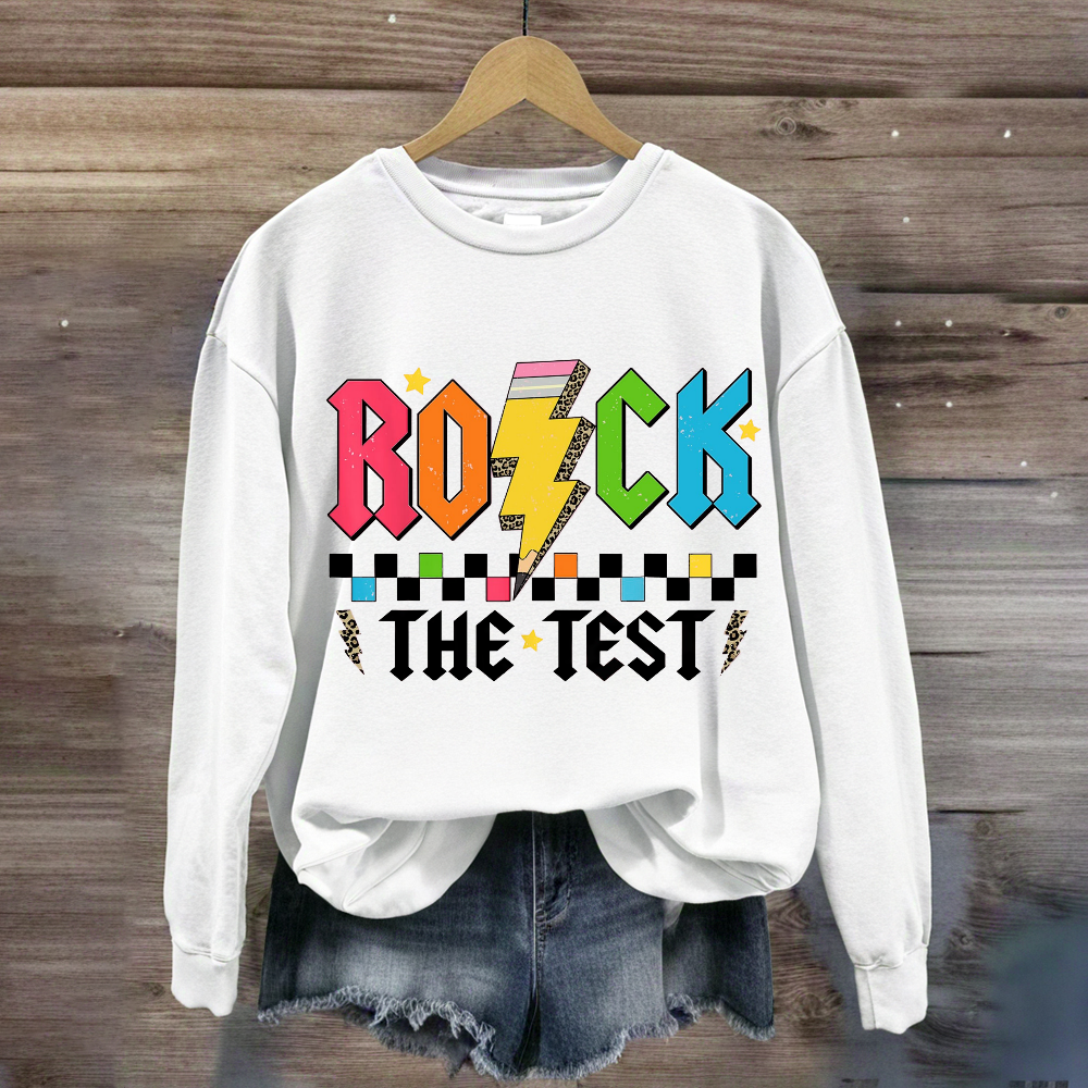 Rock The Test Teacher Team Sweatshirt