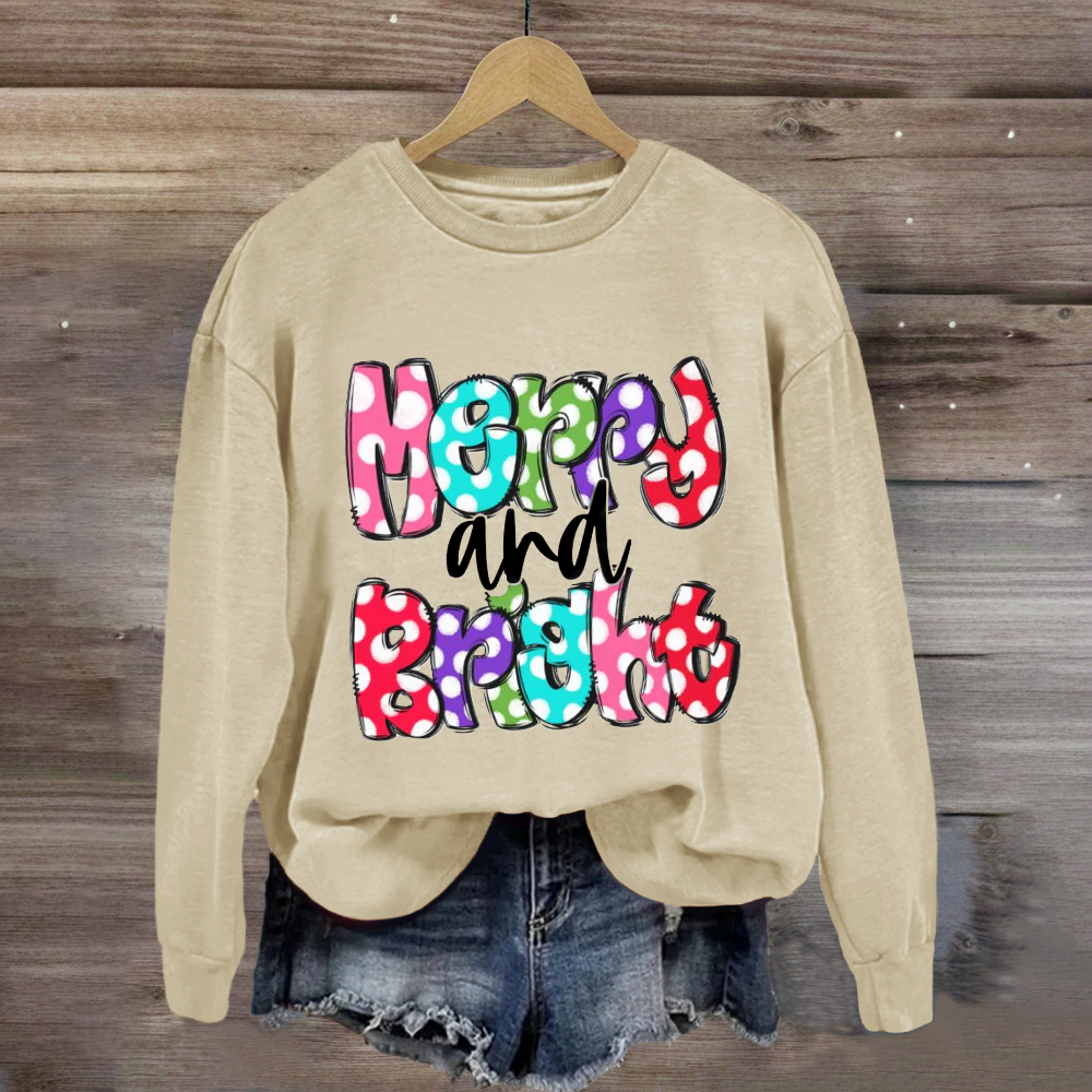 Merry And Bright Doodle Sweatshirt