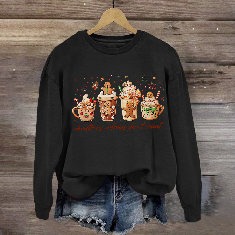 Christmas Coloring Don't Count  Sweatshirt