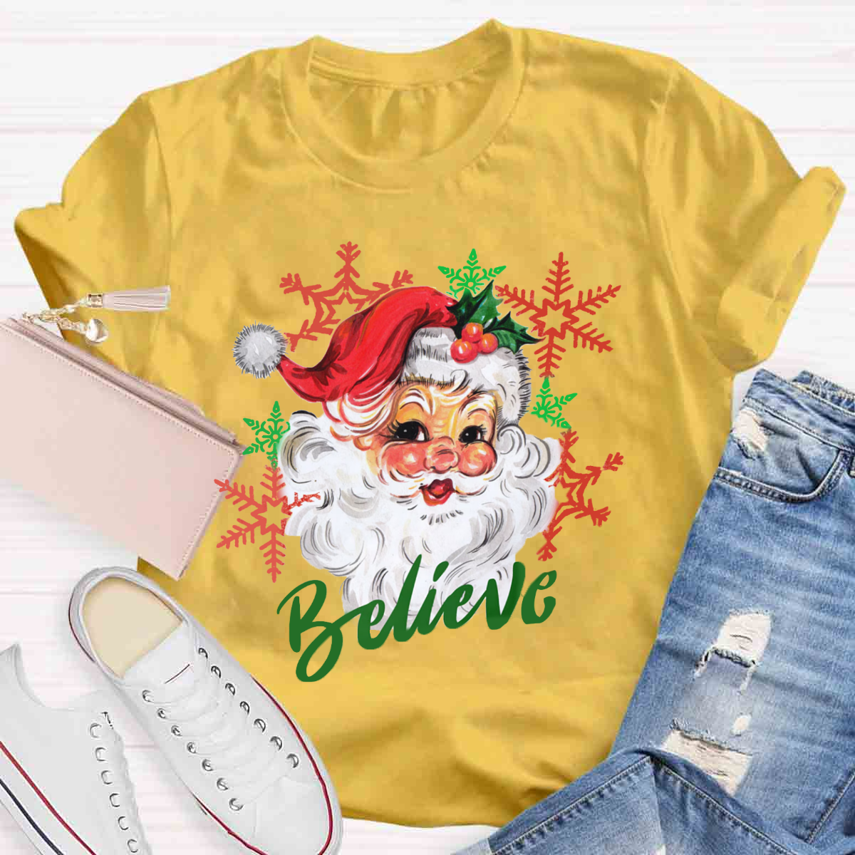 Christmas Santa Believe T-Shirt