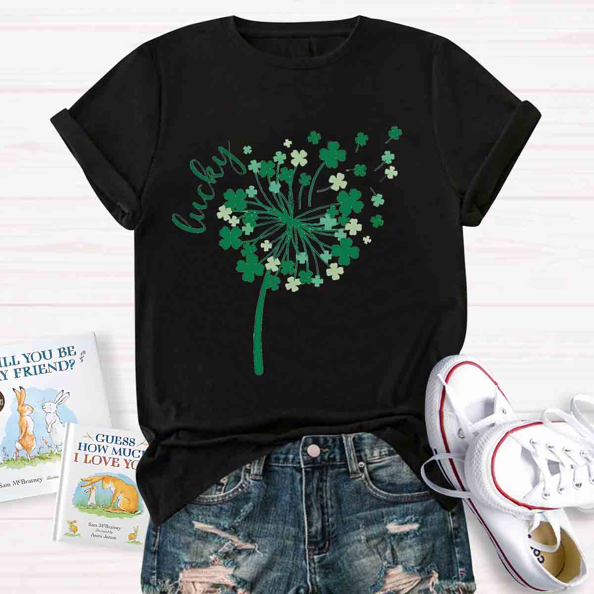 Lucky Dandelion Teacher T-Shirt