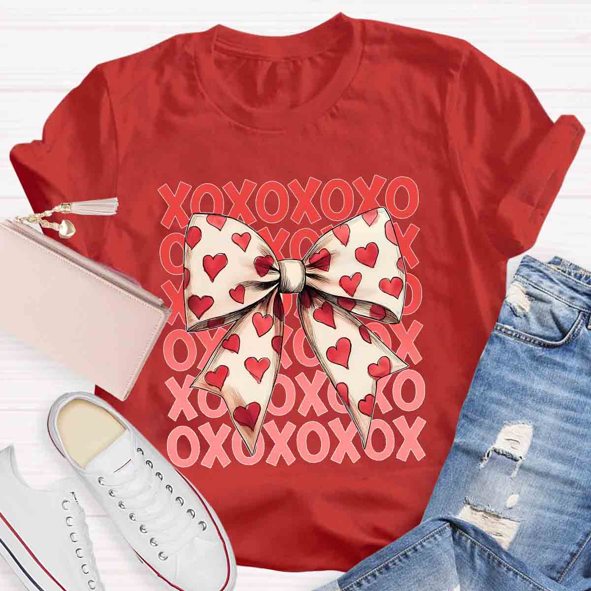 Pink Bow Xoxo Valentine T-Shirt