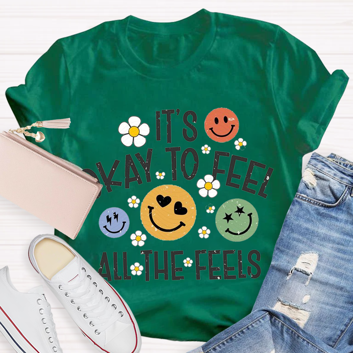 It‘s Ok To Feel All The Feels Cute Teacher T-Shirt