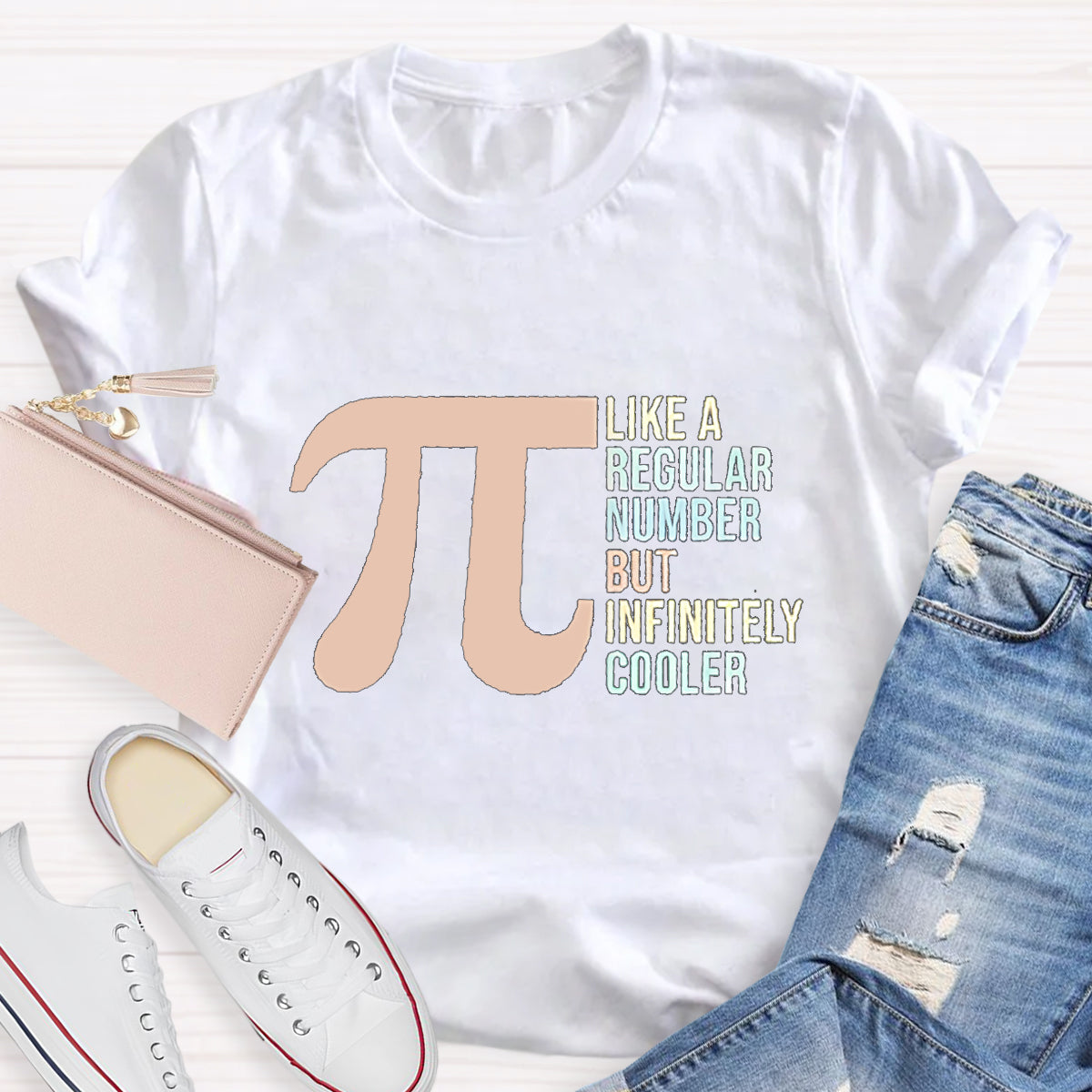 Pi Like a Regular Number But Infinitely Cooler Funny Pi Day T-Shirt