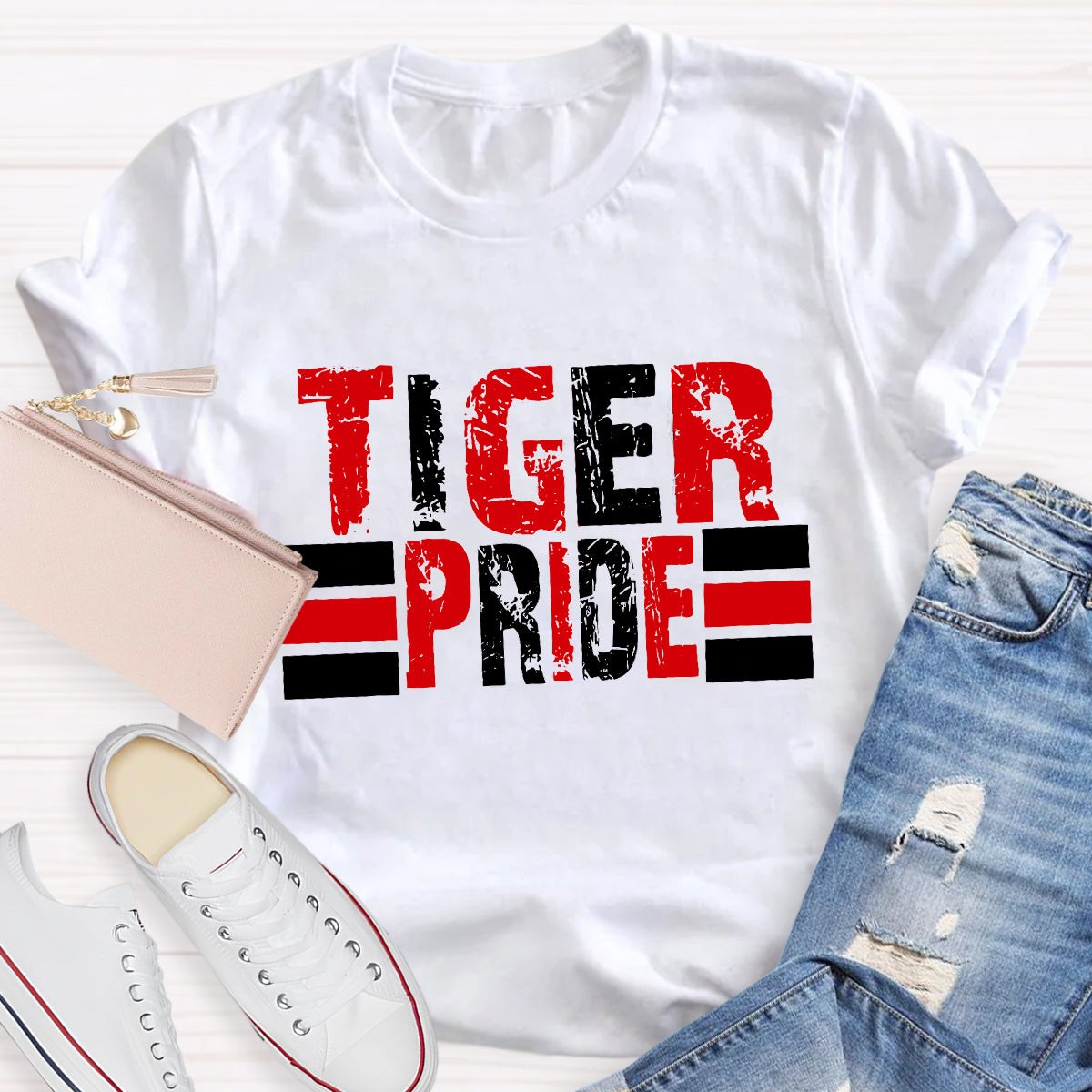 Personalized Mascot Pride Tiger Teacher T-Shirt