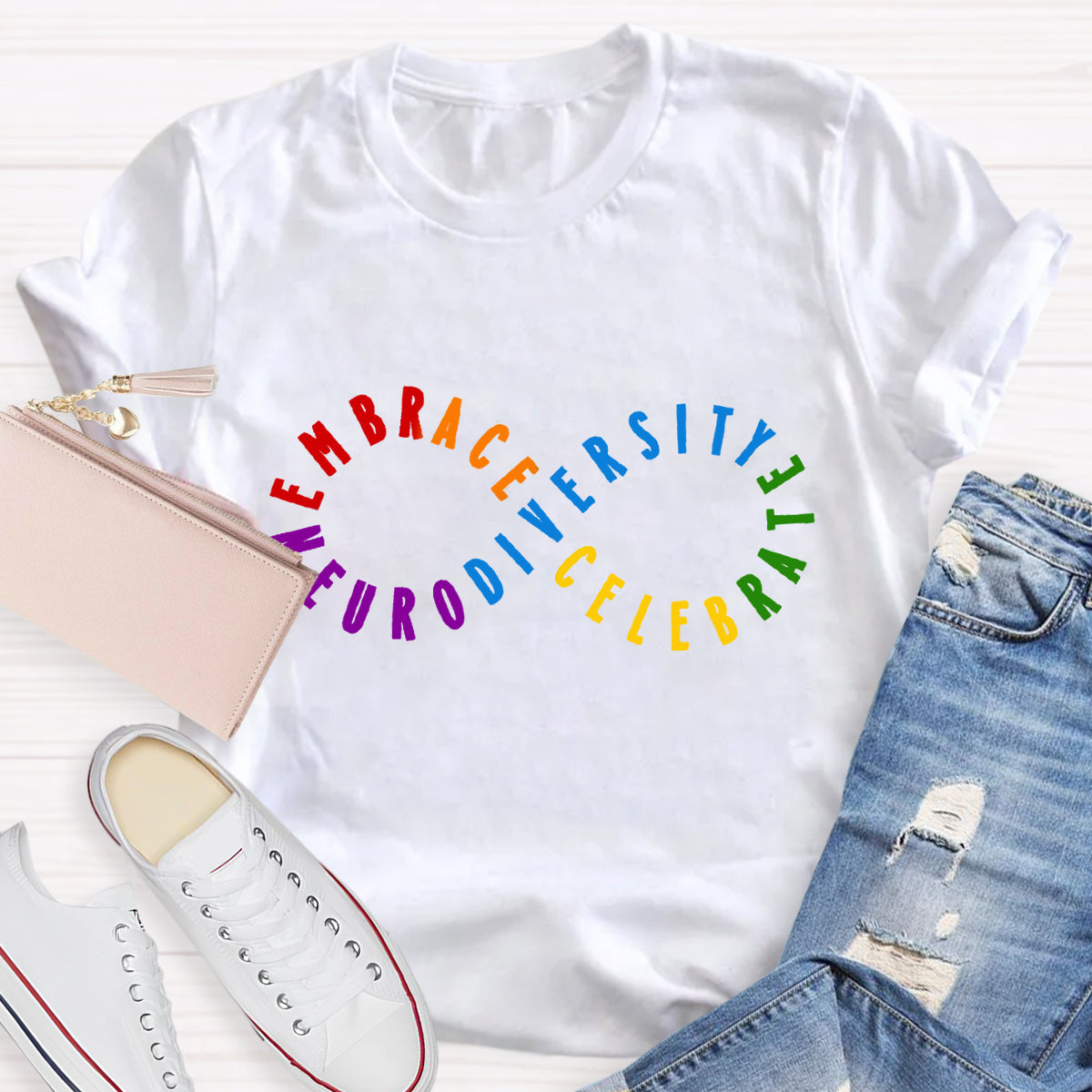 Embrace Celebrate Neurodiversity  T-Shirt