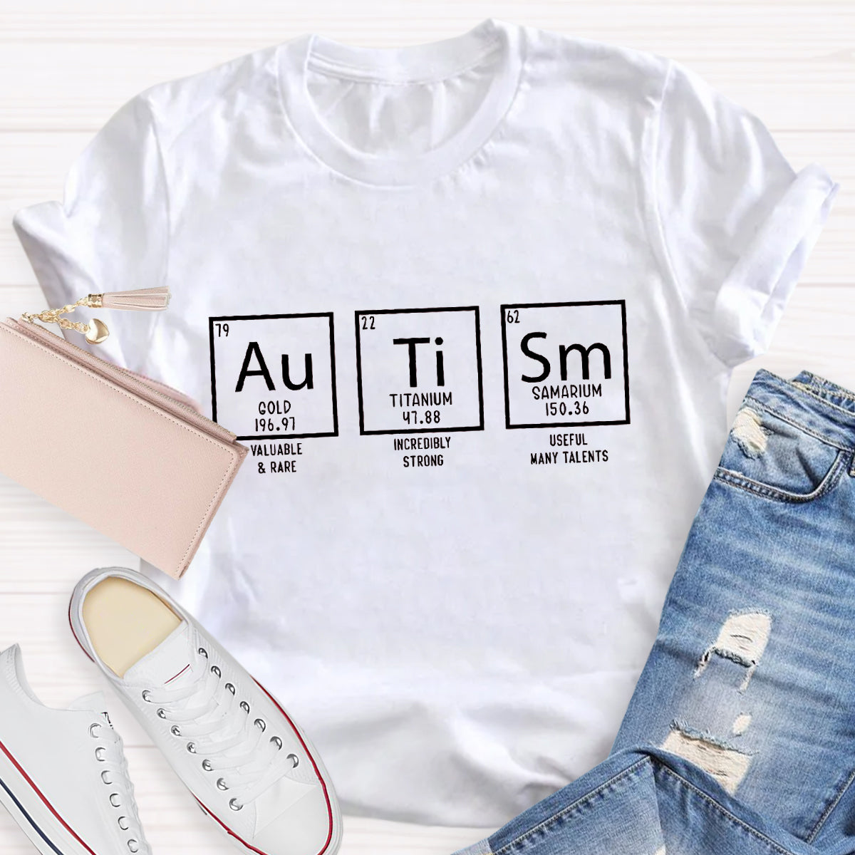 Autism Elements Periodic Table Awareness T-Shirt