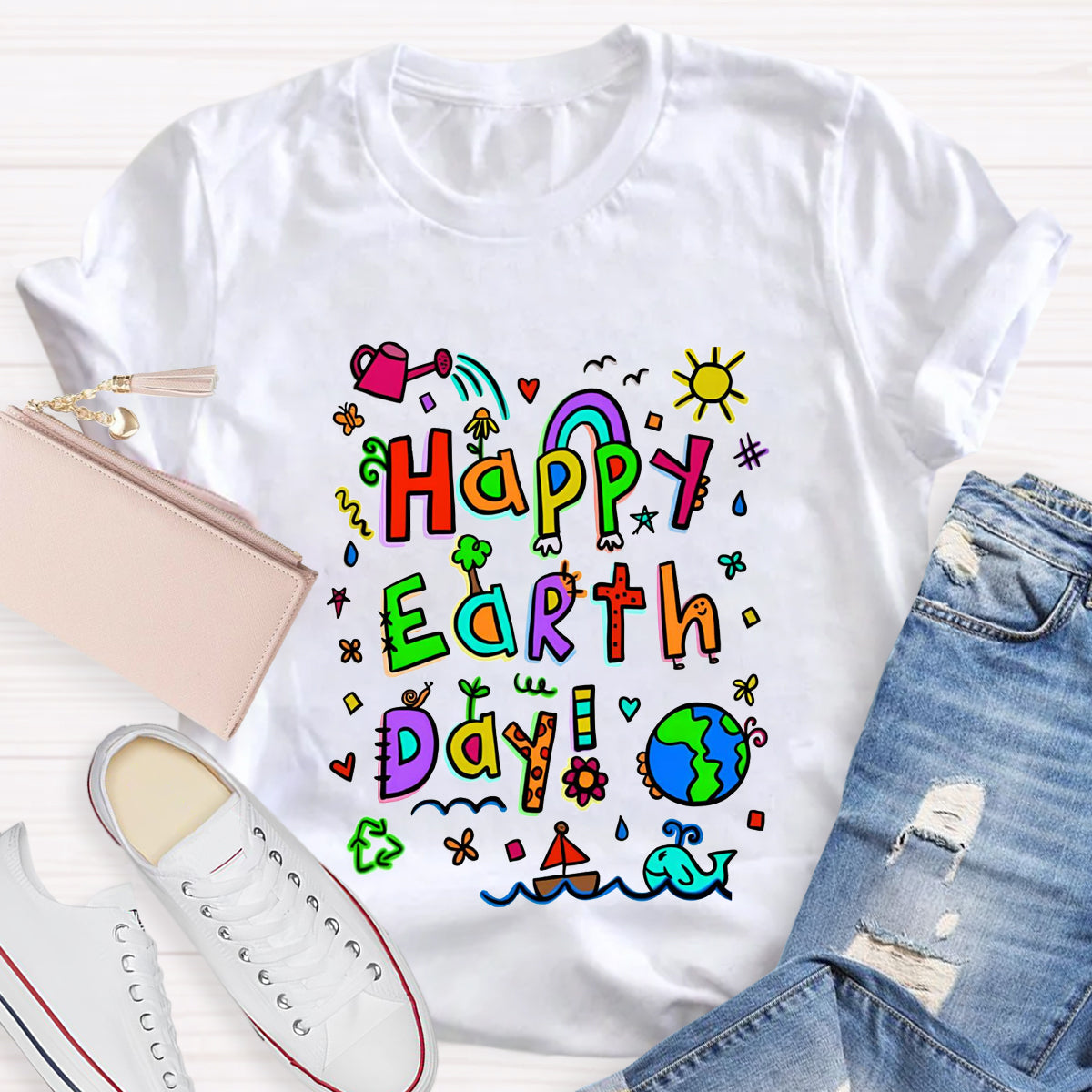 Floral Happy Earth Day T-Shirt