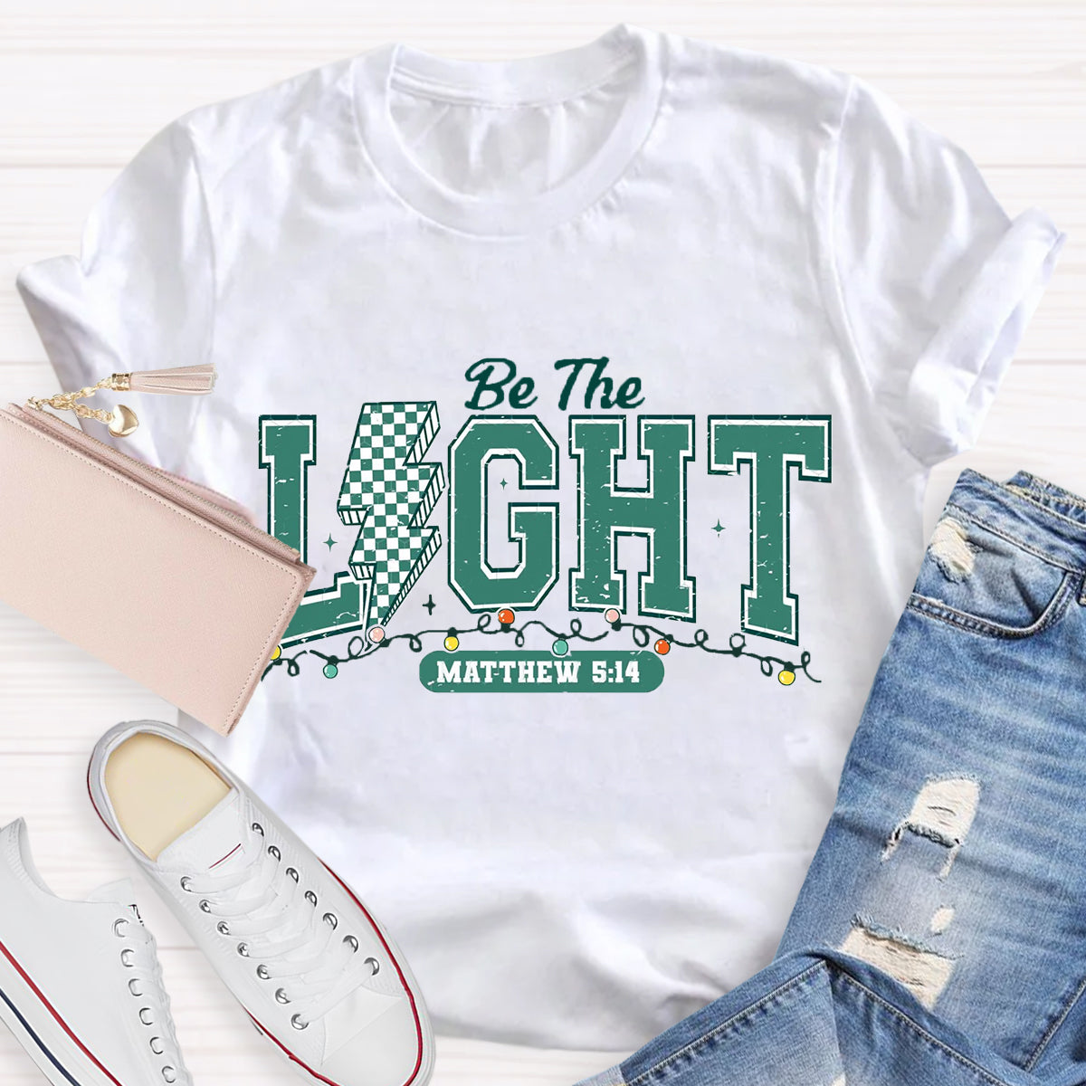 Be The Light Plaid T-Shirt