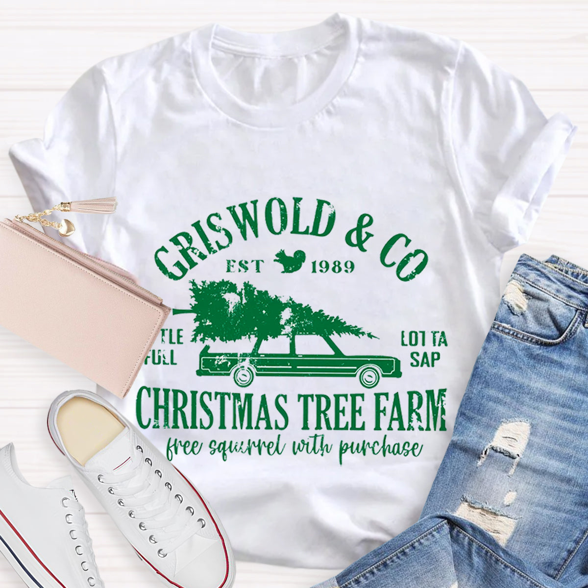 Retro Griswold Christmas Tree Teacher T-Shirt