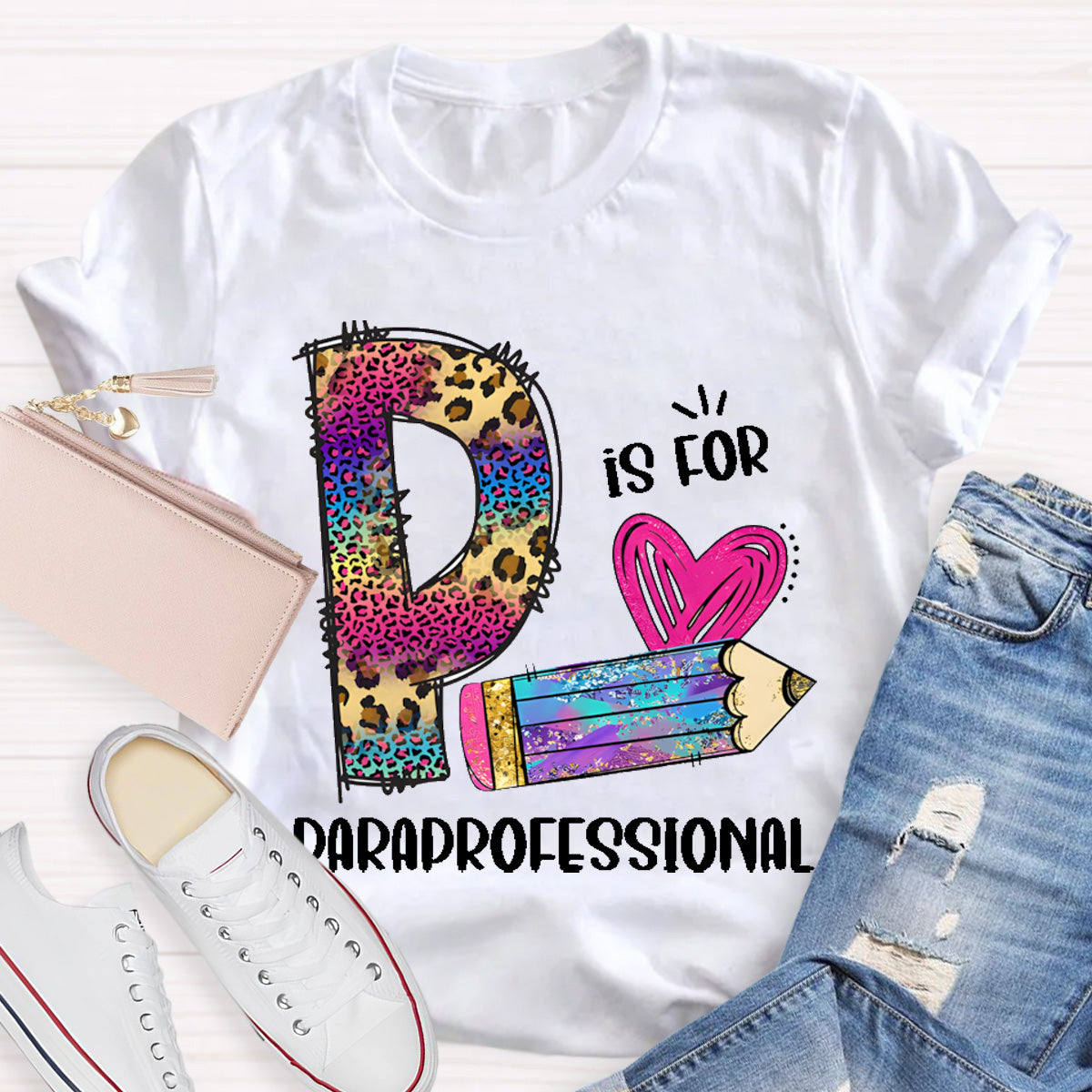 P is For Paraprofessional Teacher T-Shirt