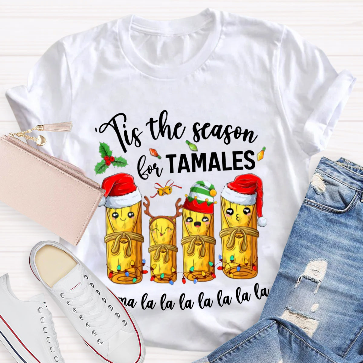 Tis The Season For Tamales Spanish Teacher T-Shirt