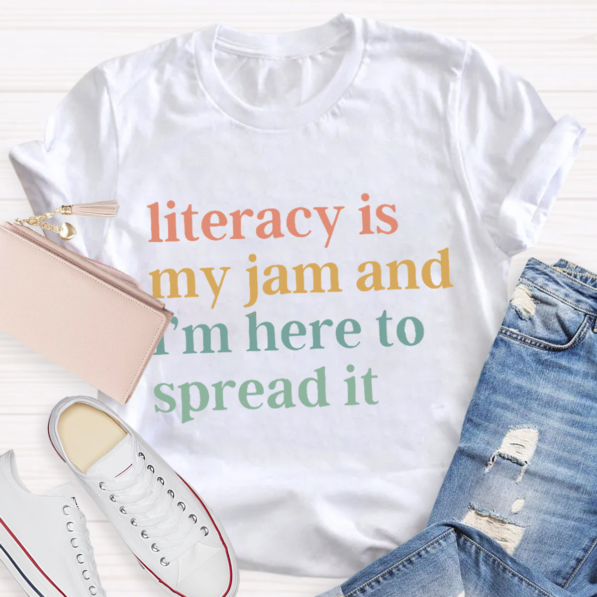 Literacy Is My Jam And I'm Here To Spread It T-Shirt