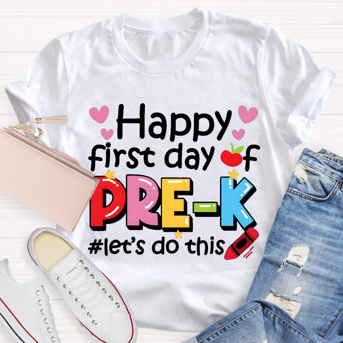 Personalized Grade Happy First Day Of Pre-k Teacher T-Shirt