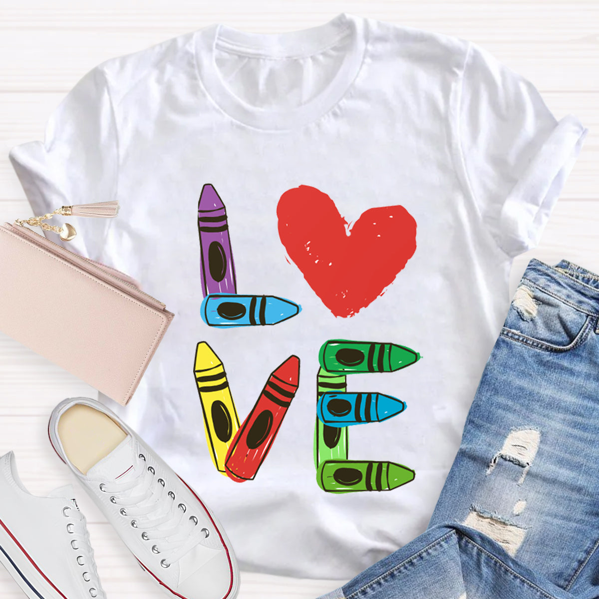 Love Heart Teacher T-Shirt